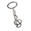 Stainless Steel Musical Note Keychain Pendant
