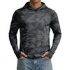 Herren UPF50+ Sonnenschutz Hoodie Langarm Schnelltrocknend Leicht Atmungsaktiv Sportshirt für Outdoor-Aktivitäten