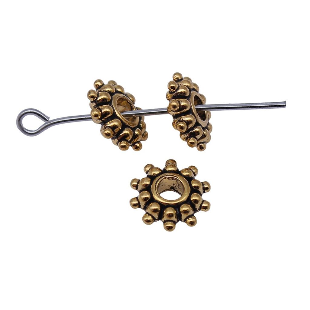 Caps Beaded Edge Spacer Beads Antique Style For DIY Jewelry Projects