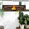2D Flat, 1pc Vintage "Welcome Come Hither" Aluminium Decorative Sign - Rustic BBQ & Bar Decor Plaque with "Welcome To Come Good Times" Phrase for