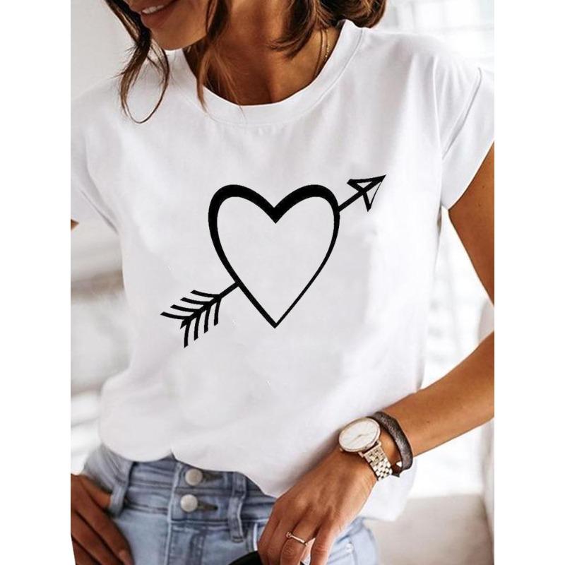 Summer T-shirt clothing dragonfly pattern printing T-shirt short-sleeved top fashion casual ladies women