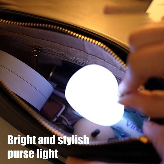 Mini Heart Keychain Pendant Clip-On Night Light Touch-Activated LED Heart-Shaped Night Lamp Home Decor