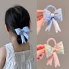 Kinder-Haarband Süße Schleife Kariertes Stirnband Kugel Süßes Kleines Mädchen Hoher Pferdeschwanz Haarschmuck