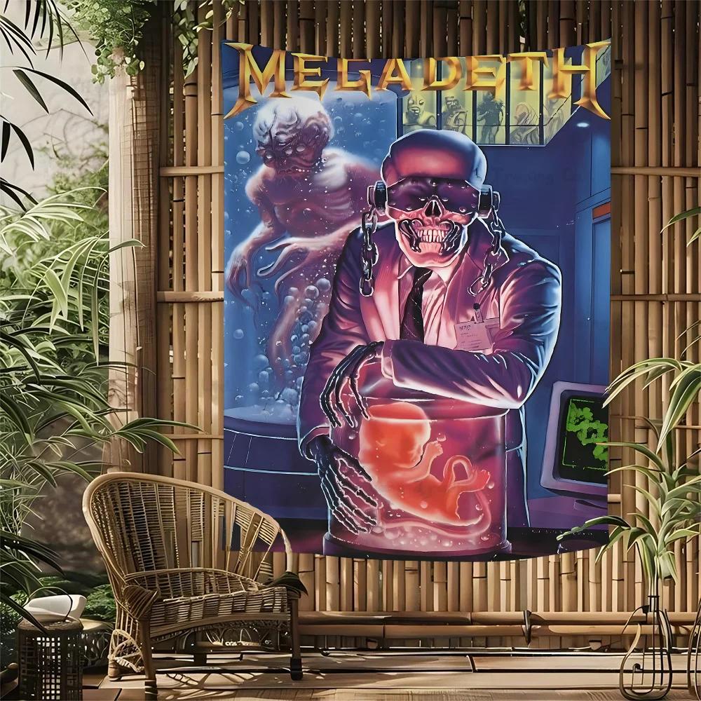 Megadeth Heavy Metal Band Album Wall Tapestry Hanging Tarot Hippie Wall Rugs Dorm INS Home Decor