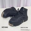 HEYANG Men's Fashion Height-Boosting Punk Boots - Thick-Soled Casual Design