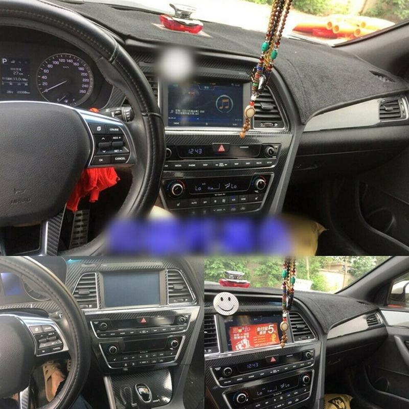 1 Set Auto Innenraum Armaturenbrett Mittelkonsole Schalthebel Panel Fensterheberschalter Aufkleber Passend für Hyundai Sonata 9 2015 2016 2017 LHD