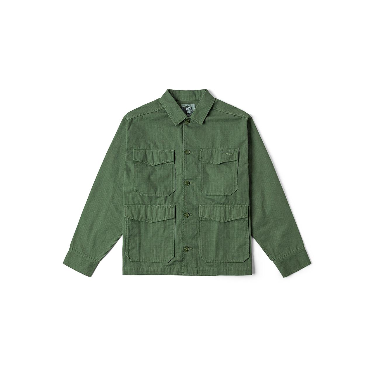 

Vans X Atiba Collaboration Printed Pattern Polo Collar Multi-Pocket Long Sleeve Shirt Men shirts VN000R38EN6 XL