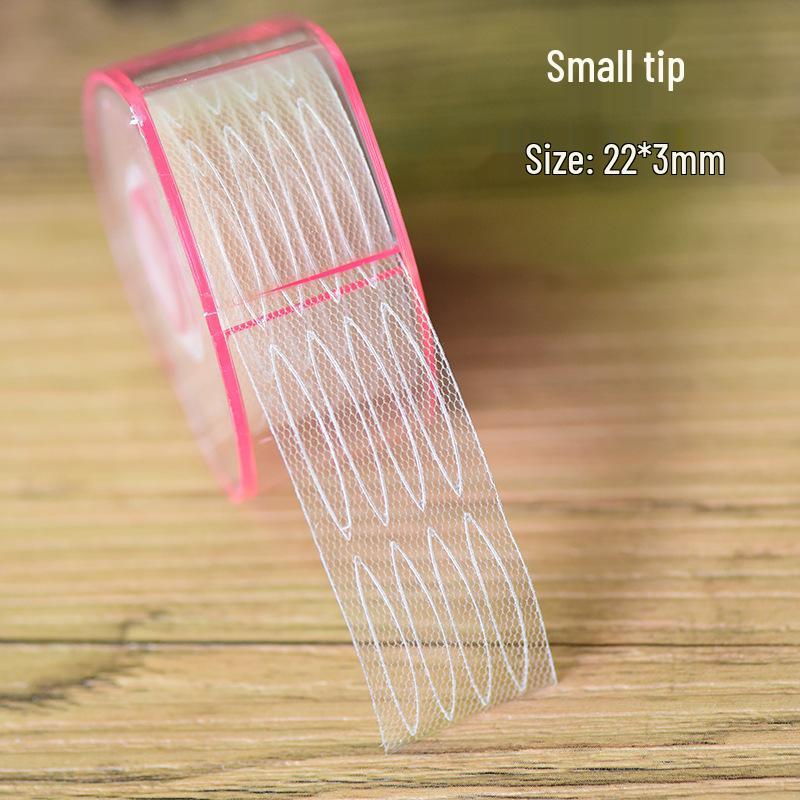 Lace Invisible Double Eyelid Stickers - Natural Fiber Strips, Half-Moon and Olive Shapes