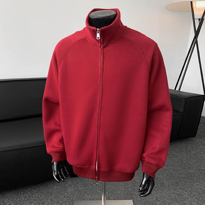 Spring Men's Youth Zipper Hoodie Jacket - American Style Cardigan