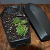 Small Tombstone Decorations Gothic Casket Flower Pot, Include And Rake Accessories, Decorative Set Unique 3D Printed Plant Container for Halloween