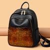 Vintage Embossing Women Large Capacity Backpack Leather Vintage Bag for Women School Bag Travel Rucksack Ladies Bookbag Knapsack