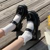 Patent Sztuczna Skóra Wysokie Obcasy Mary Jane Buty Kobiety Japoński Styl Klamra na Kostce Platforma Czółenka Kobieta Punk Jk Mundurek Lolita Buty 43