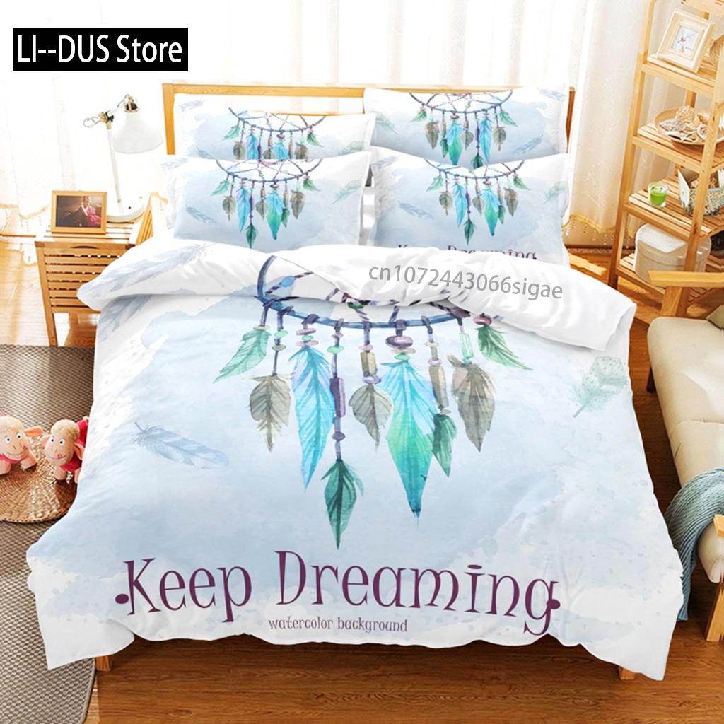 

Golden Dream Catcher Set Duvet Cover Set 3d Bedding Digital Printing Queen Size Bedding Set Fashion Design EU single(135x200cm)