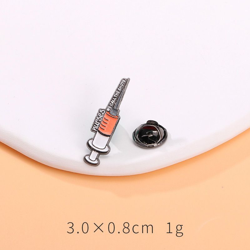 

Nurse Brooch Doctor Jewelry White Coat Decorative Parts Nursing Department Medical Element Accessories Hospital Small Gift Syringe nurses