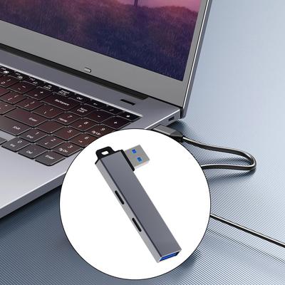Compact USB3.0 Hub USB3.0 To 2 Type C and USB3.0 Hub for Easy Port Expansion Compatible for Windows Mac OS Linux Android