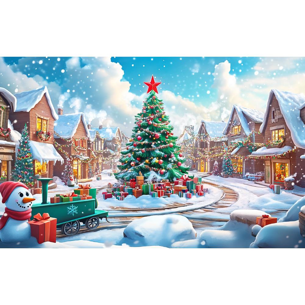Christmas Decoration Arch Christmas Trees Gift Box Background Merry Christmas Banner Party Photo Backdrop Photography Background