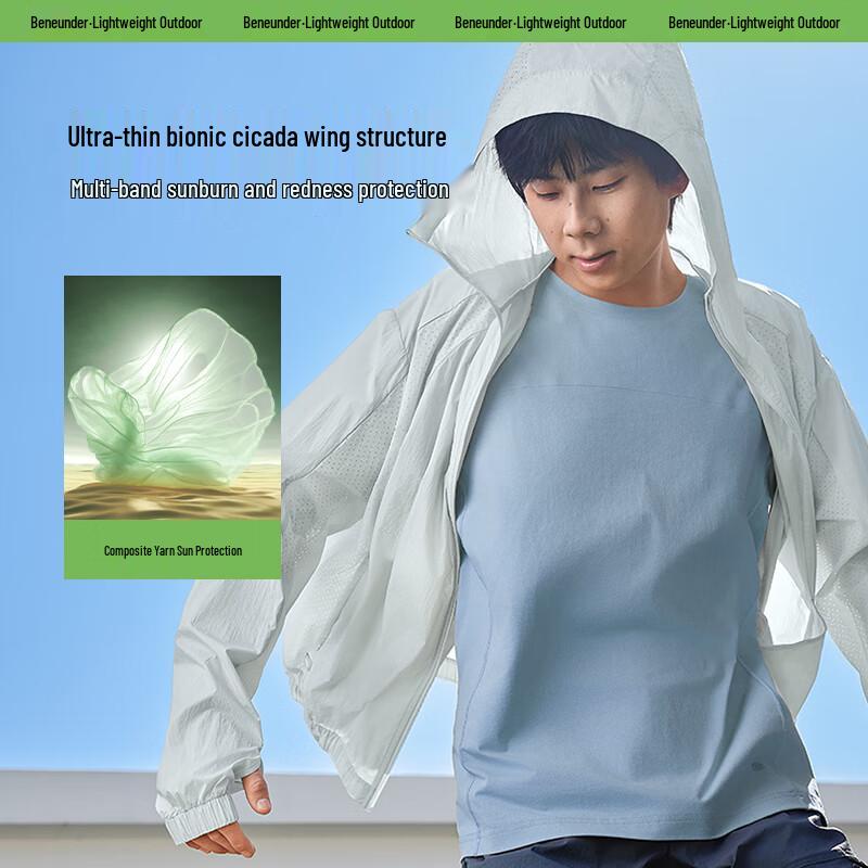 Beneunder Men's Lightweight Ice Silk Sun Protection Hoodie TS11424