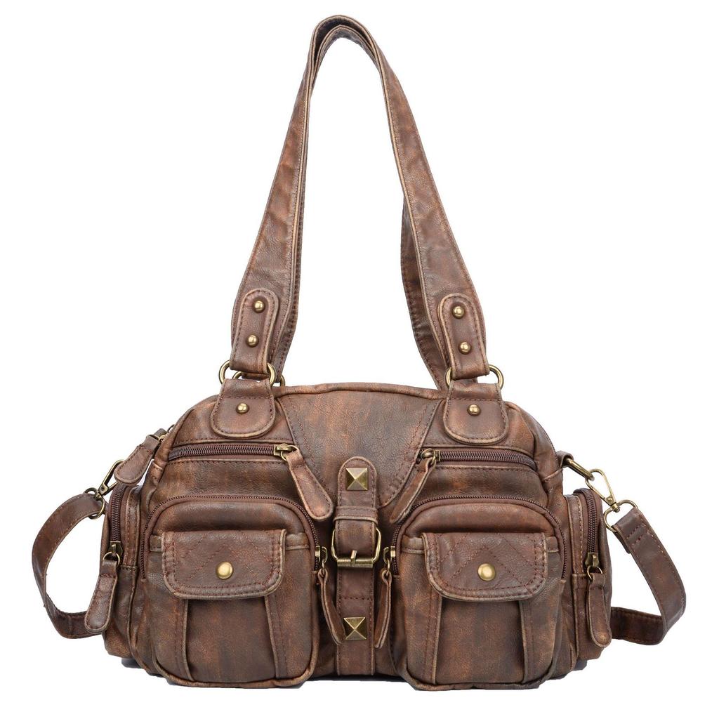 Borsa a tracolla tote in morbida pelle vintage Y2K: Stile Europeo e Americano, Borsa a Spalla Singola Versatile per Donna