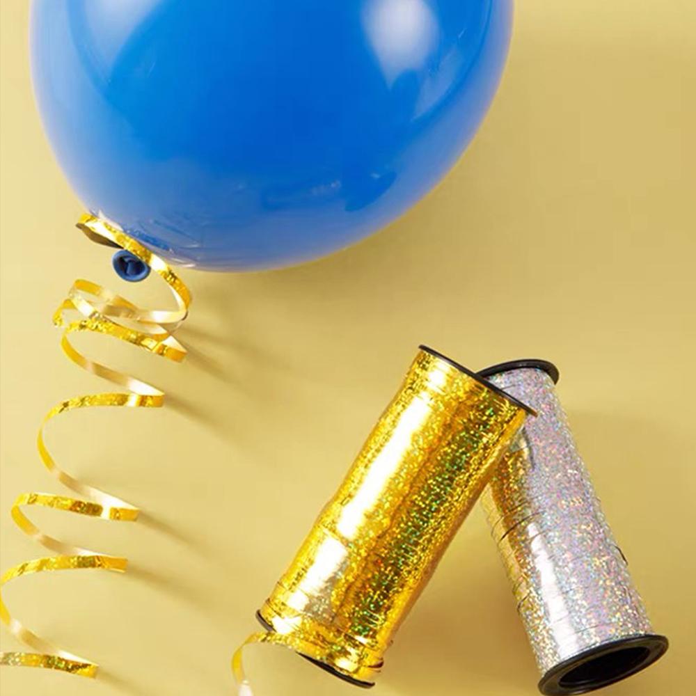 100 Yards Rolle Glitzer-Lockenband Luftballonband Geschenkband für Basteln Weihnachten Geburtstag Hochzeit Party Dekoration