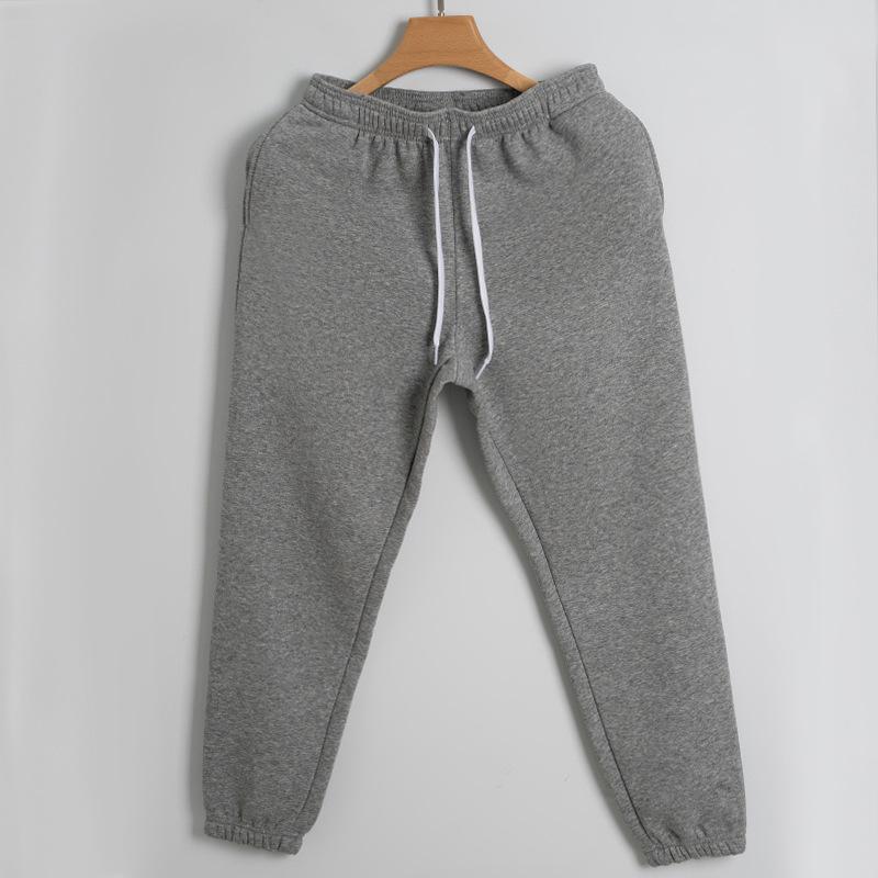 Fleece Sweatpants Sweatpants Men's Autumn and Winter Loose Versatile Tied Feet Cotton Casual Thermal Sweatpants Women
