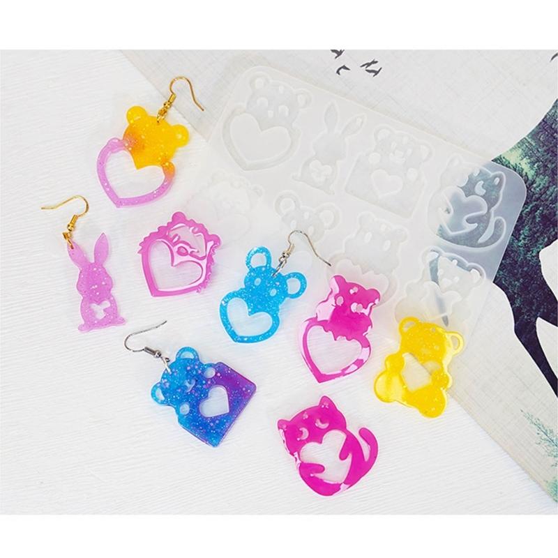 Versatile Resin Casting Mold DIY Earrings Pendant Mold Valentine's Day Epoxy Molds Perfect for Creating Jewelry Earrings