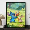 Disney 5D Diamond Painting Kit Stitch and Thumper Gift Home or Office Home Decor Art Diamond Painting Kit for Walls