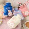 Plush Cute Hot Water Bottle for Female Students, Thickened and Explosion-Proof, for Winter Use, Portable for Warming Hands and Waist