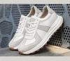 Men's White Breathable Thick-Soled Platform Sneakers - Discreet 8cm Height Boost Casual Dad Shoes