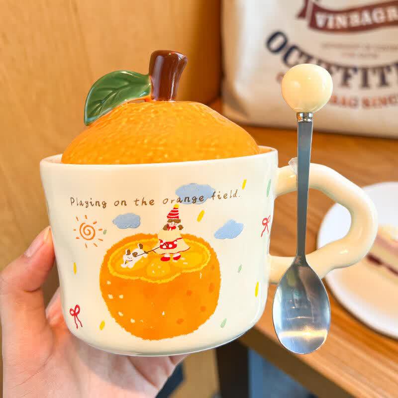 Cute Orange Ceramic Mug