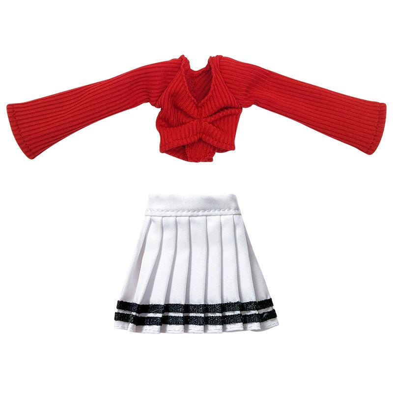 30Cm Lady Doll'S Pleated Skirt Clothes Suit For 1/6 Doll Accessories Dress Up Toys For Children