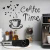 Prosty Szkic Filiżanka Kawy Angielski Slogan Kuchnia Restauracyjna Domowe Tło Upiększanie Naklejki Ścienne