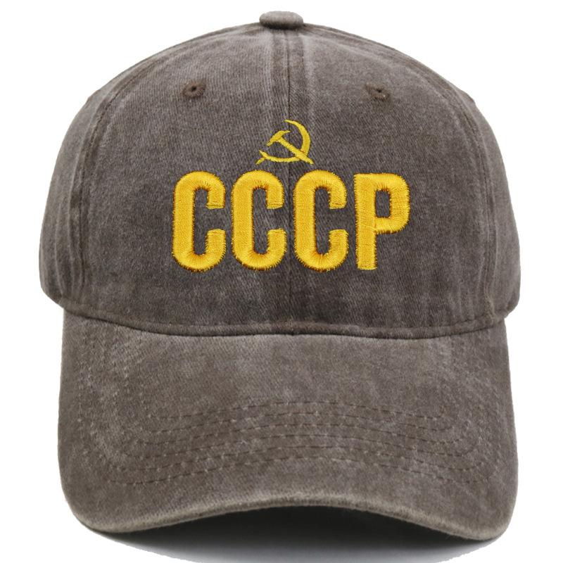 " Cccp Ussr Russian Hot Sale Style Baseball Cap Unisex Black Red Cotton Snapback Cap With Embroidery High Quality Garros Dad Hat