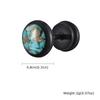 Natural Stone Stud Earrings for Men Boys,Stainless Steel Plated Round Small Earring,Stylish Jewelry Gifts