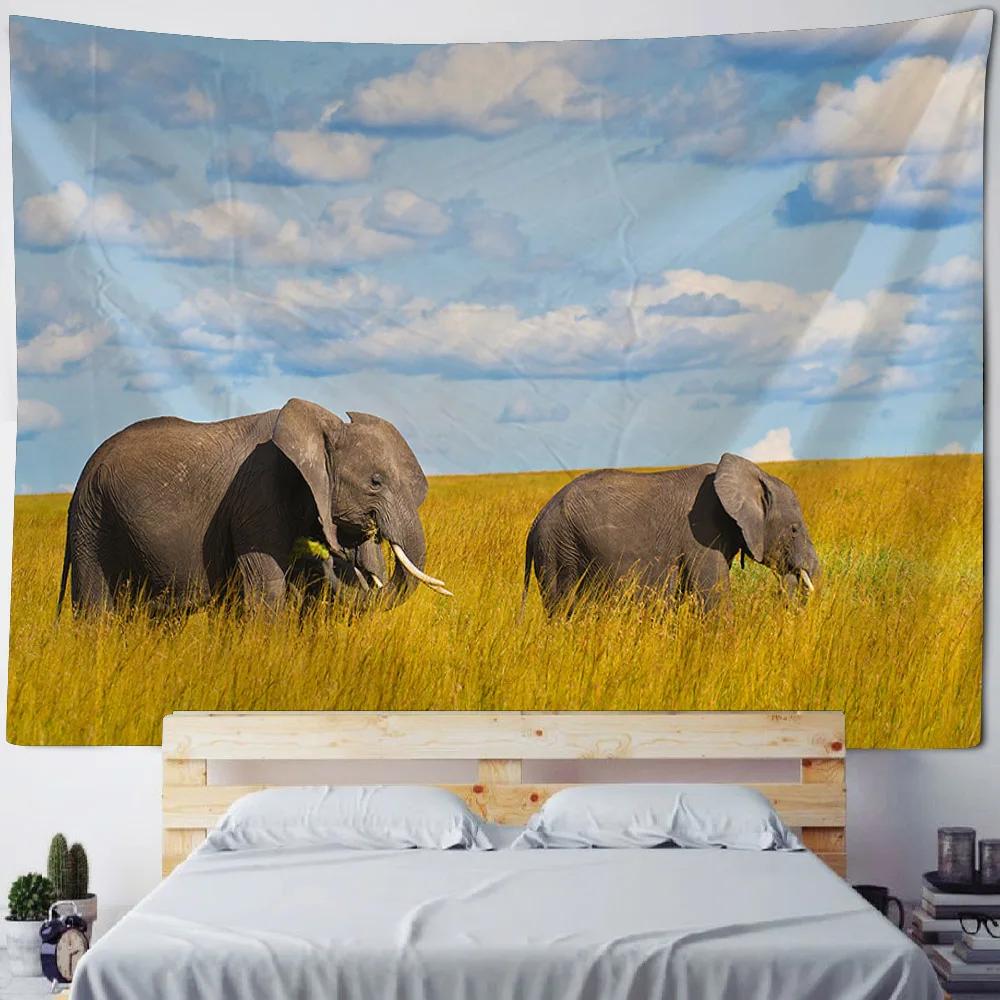 Elephant Mandala tapestry wall hanging abstract psychedelic witchcraft Bohemian hippie Tapiz living room home decoration