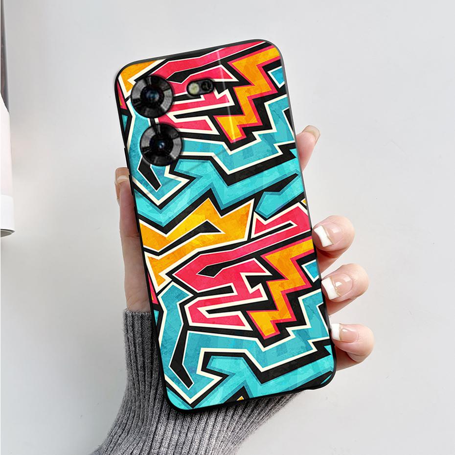 For Tecno Pova 5 Case LH7n Silicone Phone Case Stylish Pattern Slim Soft Black Funda Cover For Tecno Pova 5 4G 2023 Pova5 Capa