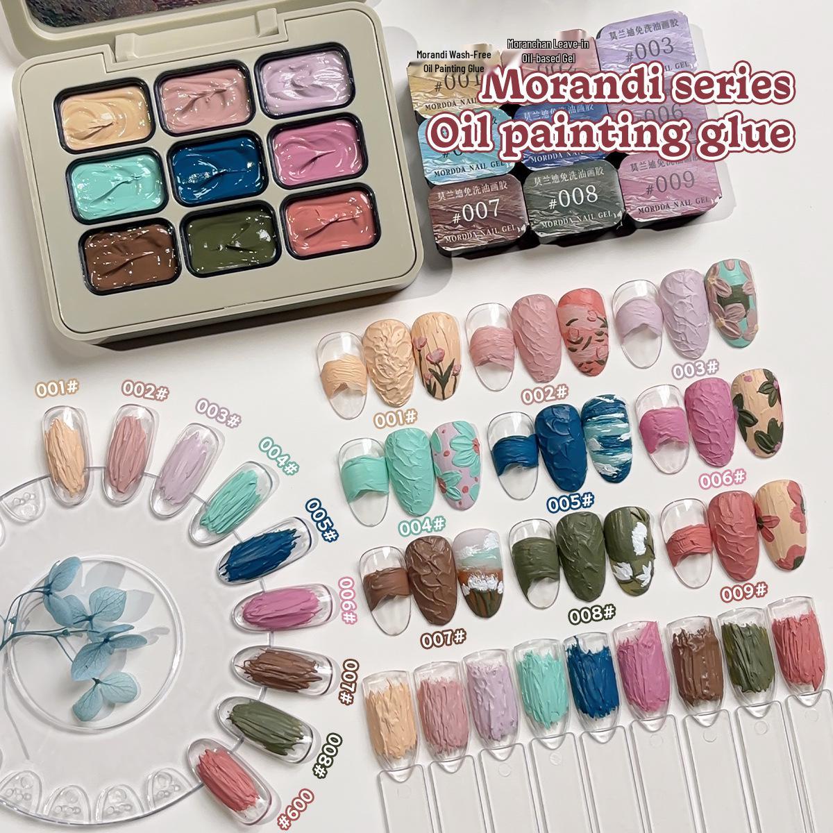 

Morandi Gel Polish: 9-Shade Solid, No-Wash, 3D High-Saturation Relief