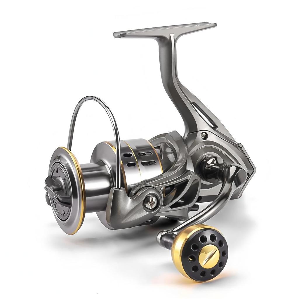 Large Capacity All-Metal Spinning Fishing Reel with Increased Beveled Spool