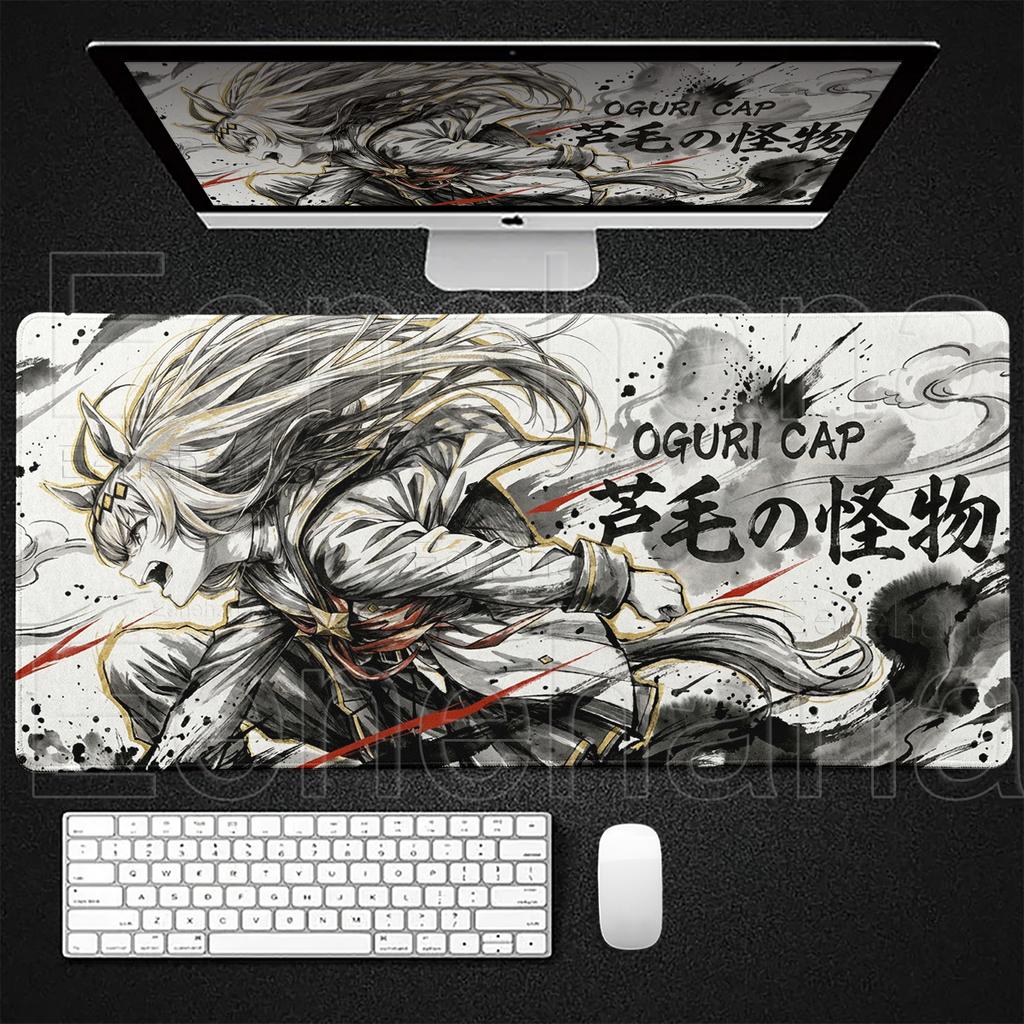 Mousepad Oguri Cap Umamusume PC Gamer Cabinet Mouse Pad XXL Game Pretty Derby Desk Mat Cute Anime Girls Rubber Non-slip Tablepad