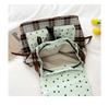 Schoolbag sweet large capacity double shoulder women's bag new cute plaid college style handbag 1011 Korean casual backpack