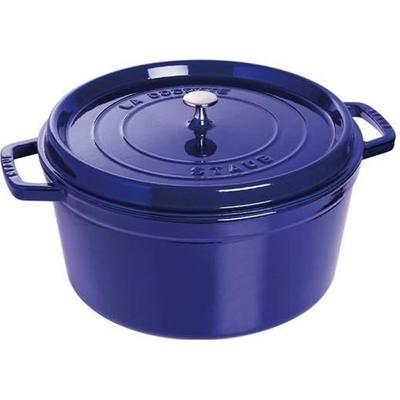 Cocotte en fonte - STAUB - 1101091 - Ronde - 10 cm - Bleu intense