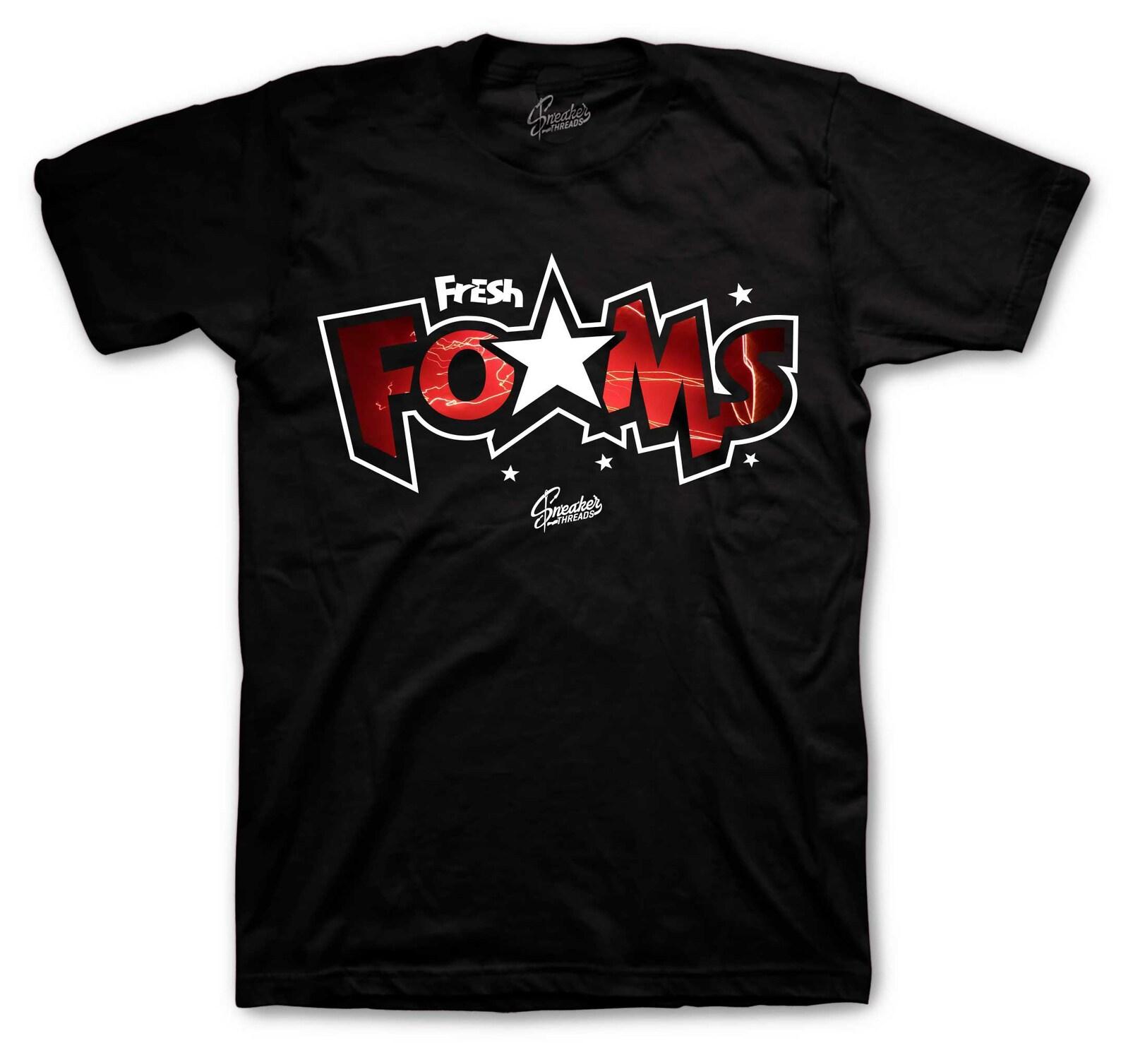 T-Shirt To Match Foamposite Stranger Bright Crimson - Fresh Foams Design 4XL