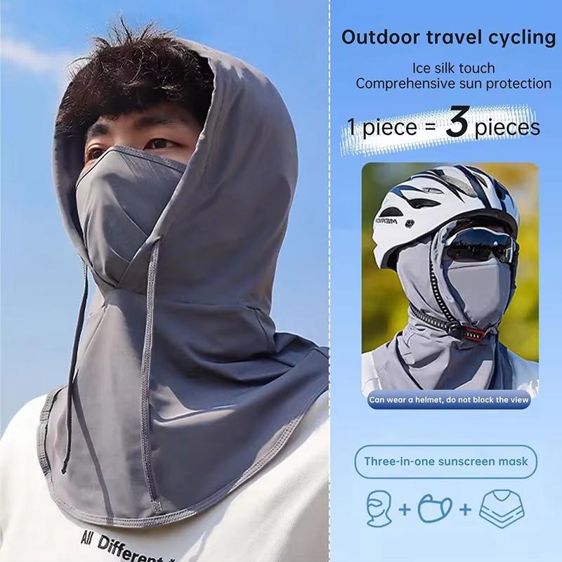 Ice Silk Full Face Sun Protection Long Neck Covers UV Protection Balaclava Unisex For Hiking Camping Cycling Motorcycle  Fishing