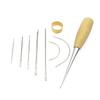 Leather Sewing Kits DIY Leather Repair Tool Included Sewing Awl Thread Thimble Yarn Needle Leather Craft Tool Set