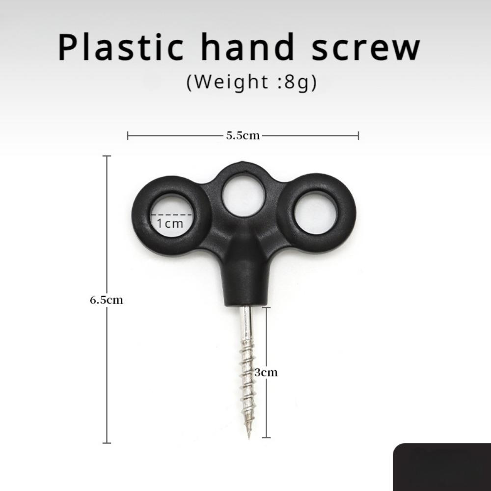 

1pcs Screw Spike Hook Rope Buckle Hiking Camping Ground Pin Tent Nail Luminous Pegs Travel Camping Equipment Outdoor Accessories чорний