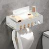 Toilet tissue holder, no punching roll paper box, toilet paper wall mounted storage rack, roll paper holder