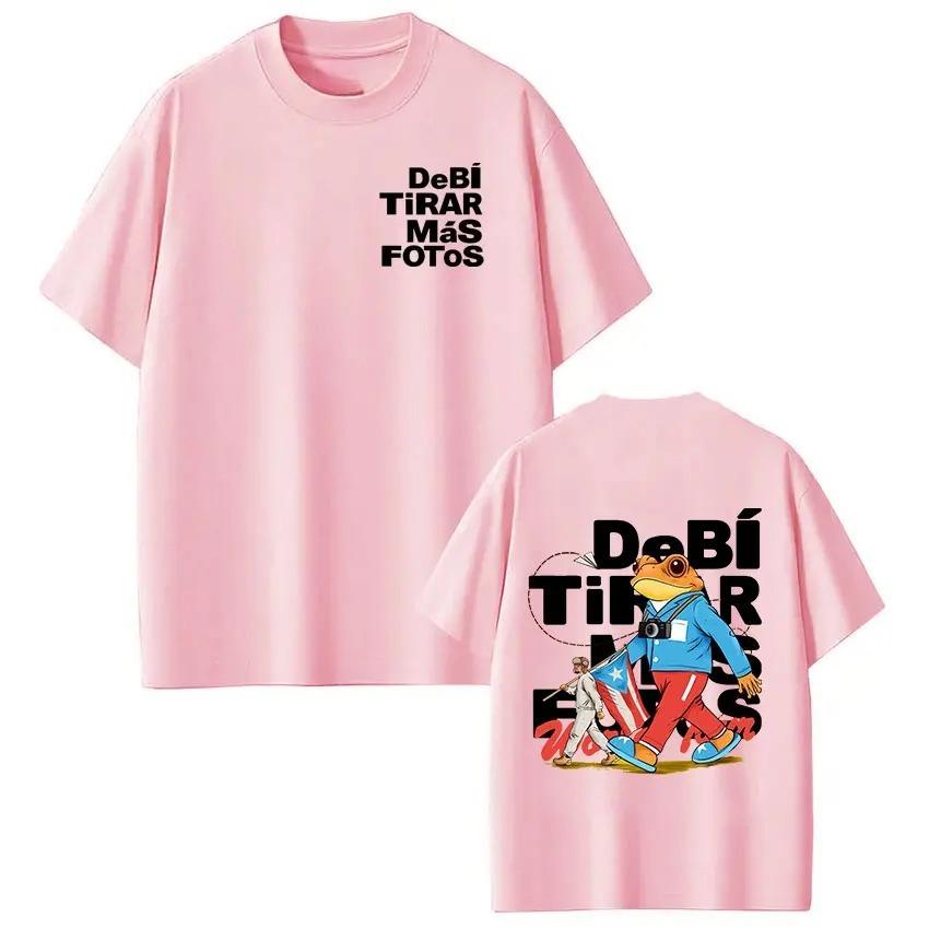 Fashion Hip Hop Short Sleeve Tshirt Rapper Bad Bunny T Shirt Debi Tirar Mas Fotos DTMF Tshirts Unisex Women Casual Clothing