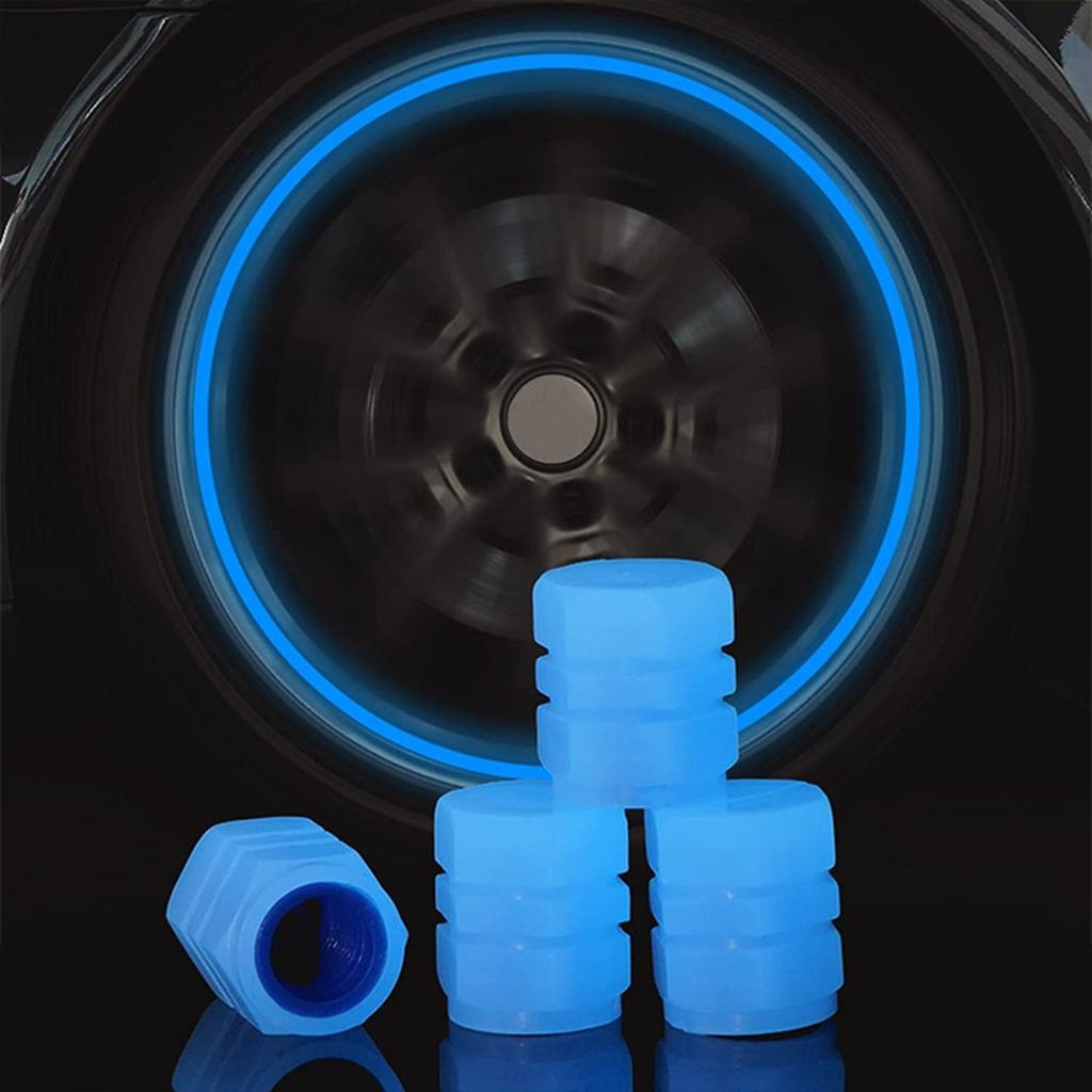 Car Wheel Reflective Stickers Luminous Caps Fluorescent Motorcycle Wheel Styling Tyre Hub Universal Accessories