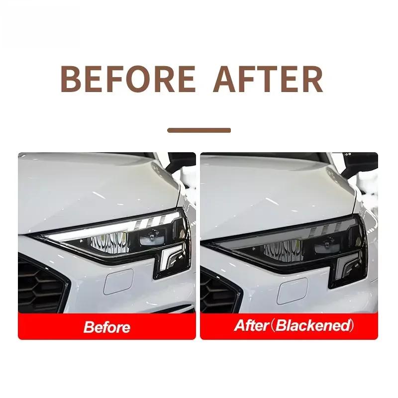 For Mazda 3 2008-2012 Car Headlight Protective Film Headlamp Restoration Transparent Black TPU Sticker Accessories
