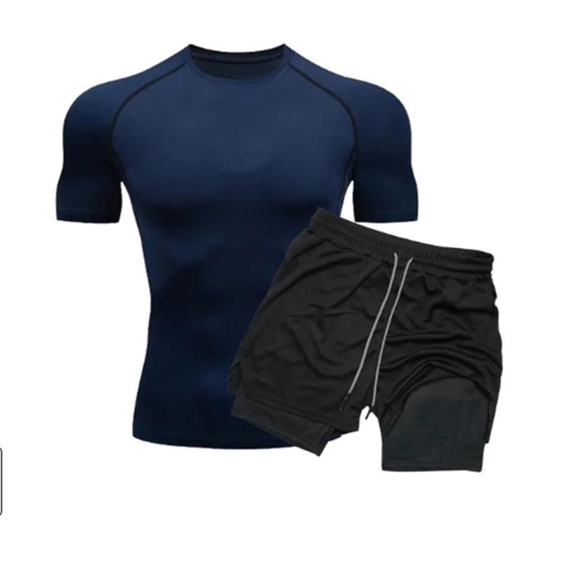 Men's Quick-Dry Double Layer Swim Shorts with Inner Lining - Anti-Embarrassment Swimsuit Set for Swimming and Hot Springs.