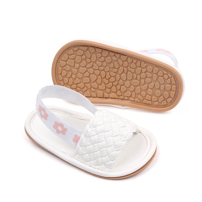Baby Girls Sandals Ruffle Bowknot Premium Soft Sole Anti-Slip Open Toe Breathable Summer Outdoor First Walker Shoes Baby Sandals